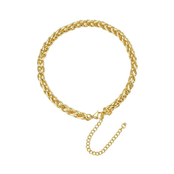 New: 18K Gold Plated Twisted Choker Chain Necklace - Picture 6 of 8